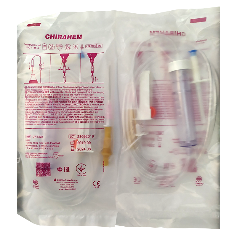 Система для переливання крові CHIRAHEM з металевою голкою